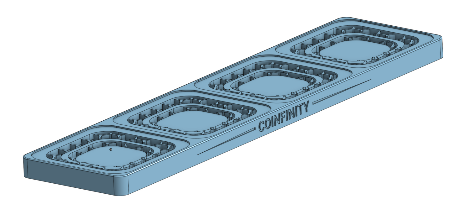 Coinfinity 1x4 Honeycomb Base | 3D Model (STL)