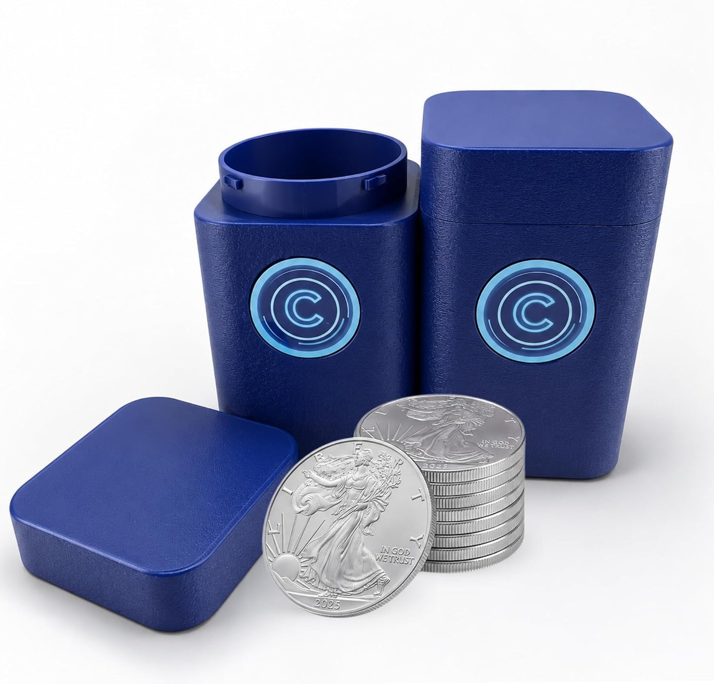 COINFINITY 41 mm Coin Stacker – NFC-Enabled Smart Storage - 2 Pack