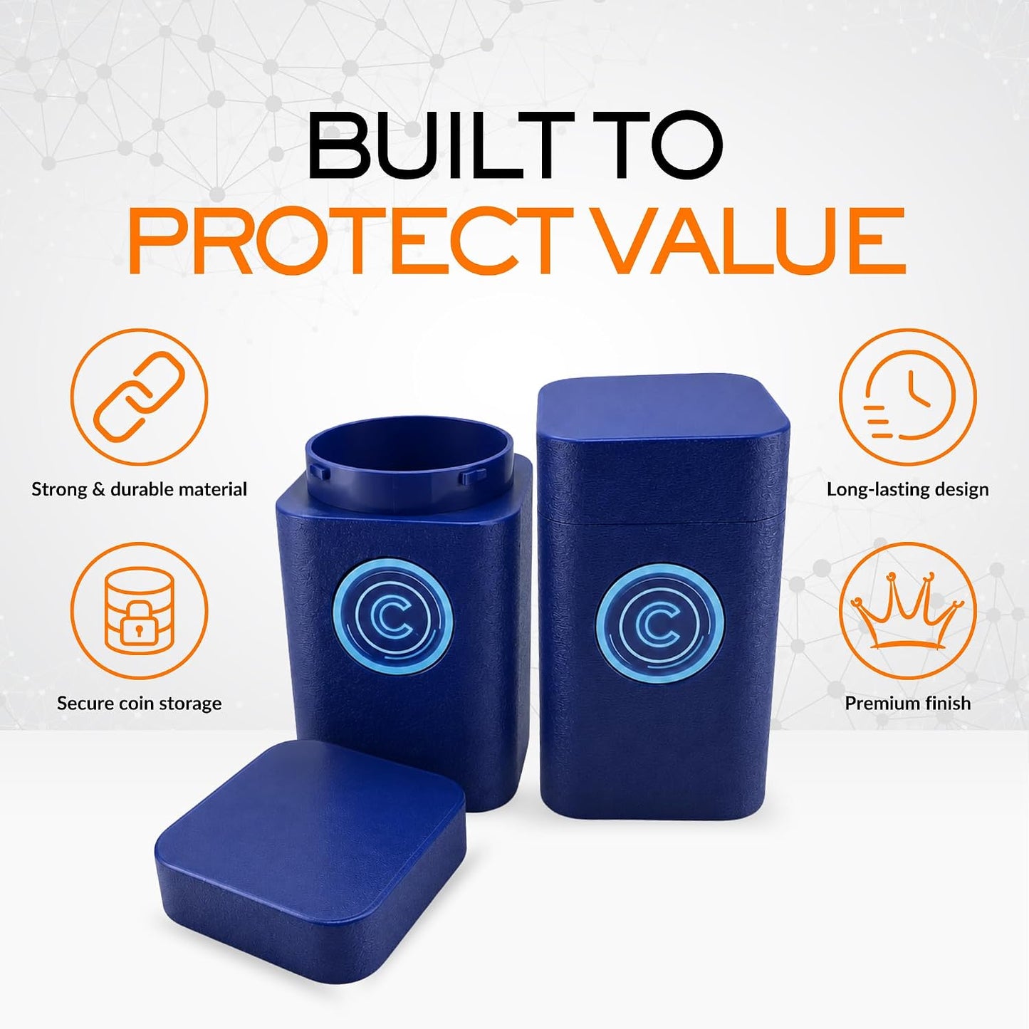 COINFINITY 41 mm Coin Stacker – NFC-Enabled Smart Storage - 2 Pack