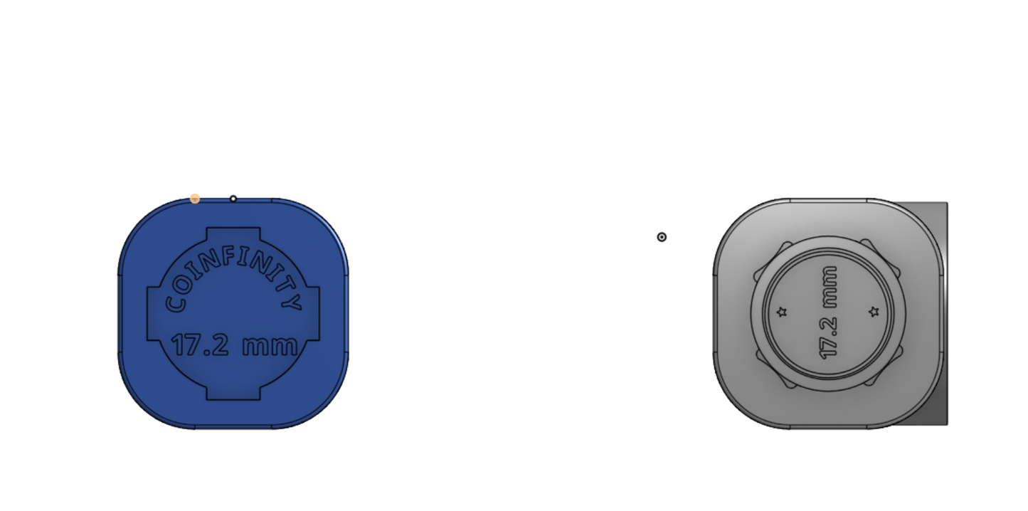 COINFINITY 17.2mm Coin Stacker – NFC-Enabled Smart Storage - 2 Pack