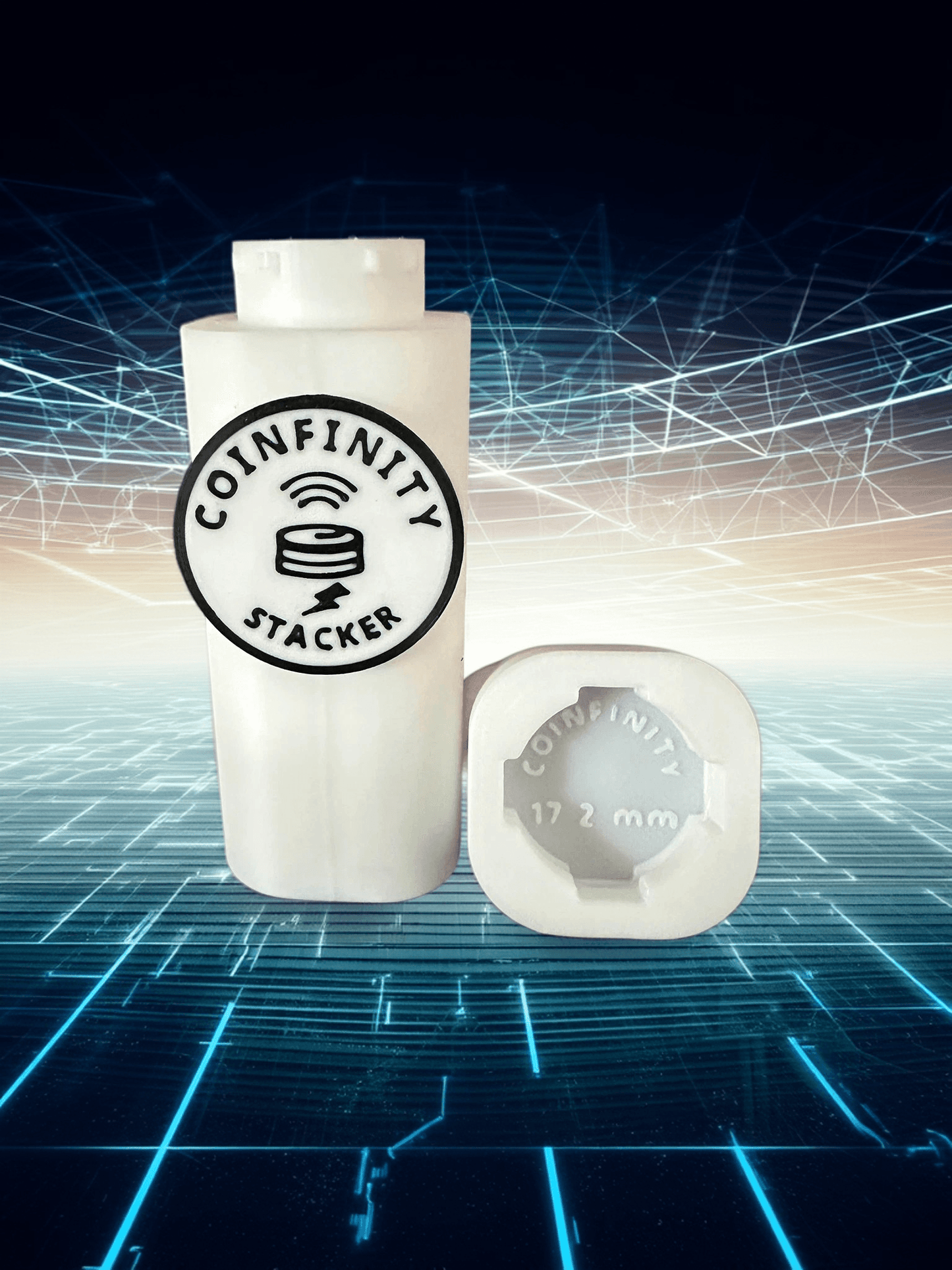 COINFINITY 17.2mm Coin Stacker – NFC-Enabled Smart Storage - 2 Pack