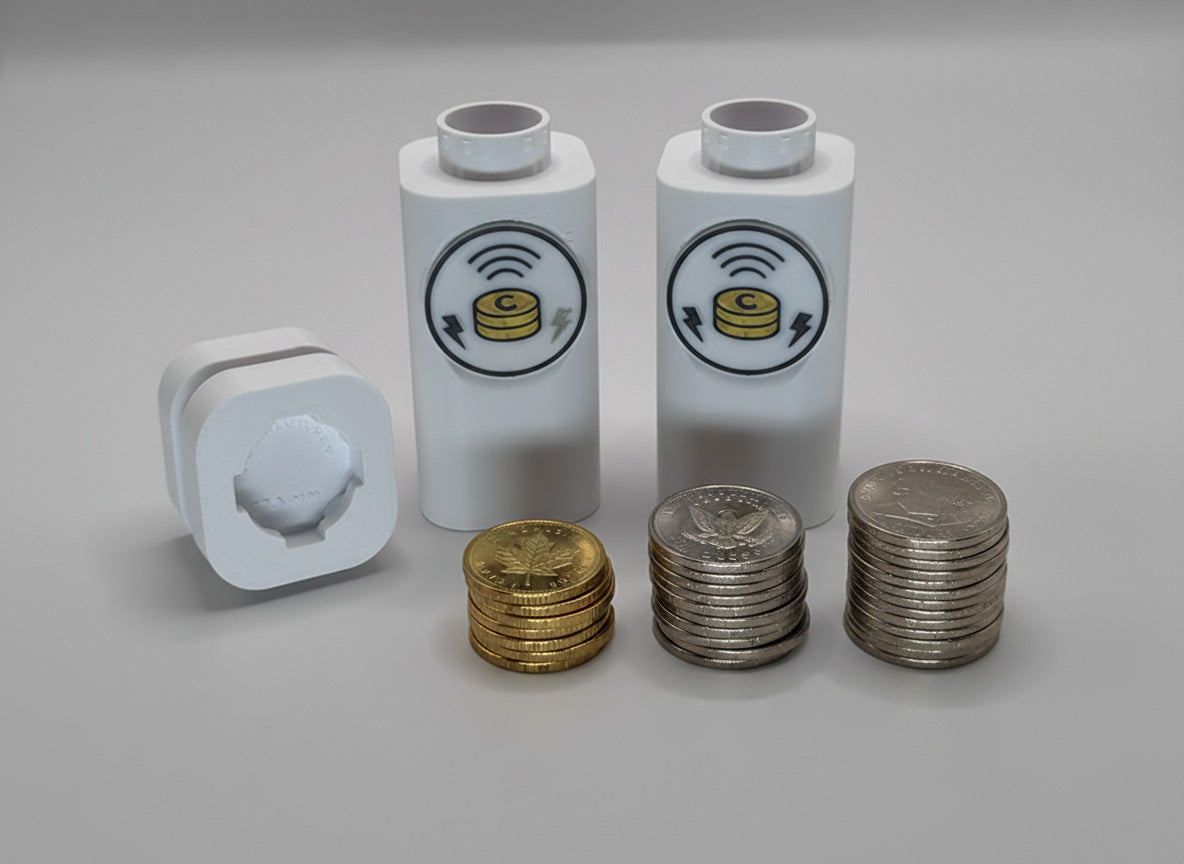 COINFINITY 17.5mm Coin Stacker – NFC-Enabled Smart Storage - 2 Pack