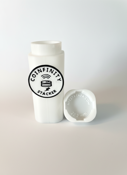COINFINITY 22.2mm Coin Stacker – NFC-Enabled Smart Storage - 2 Pack