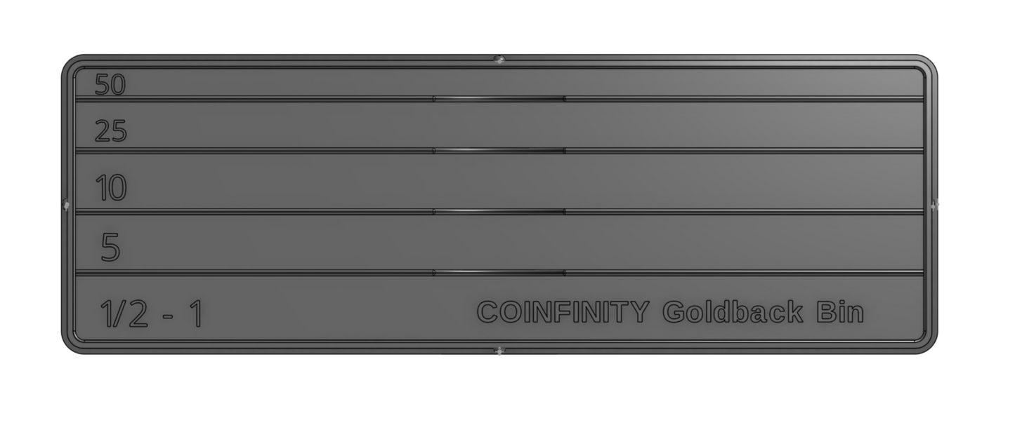 Coinfinity 65x190mm Goldback Bin | 3D Model (STL)