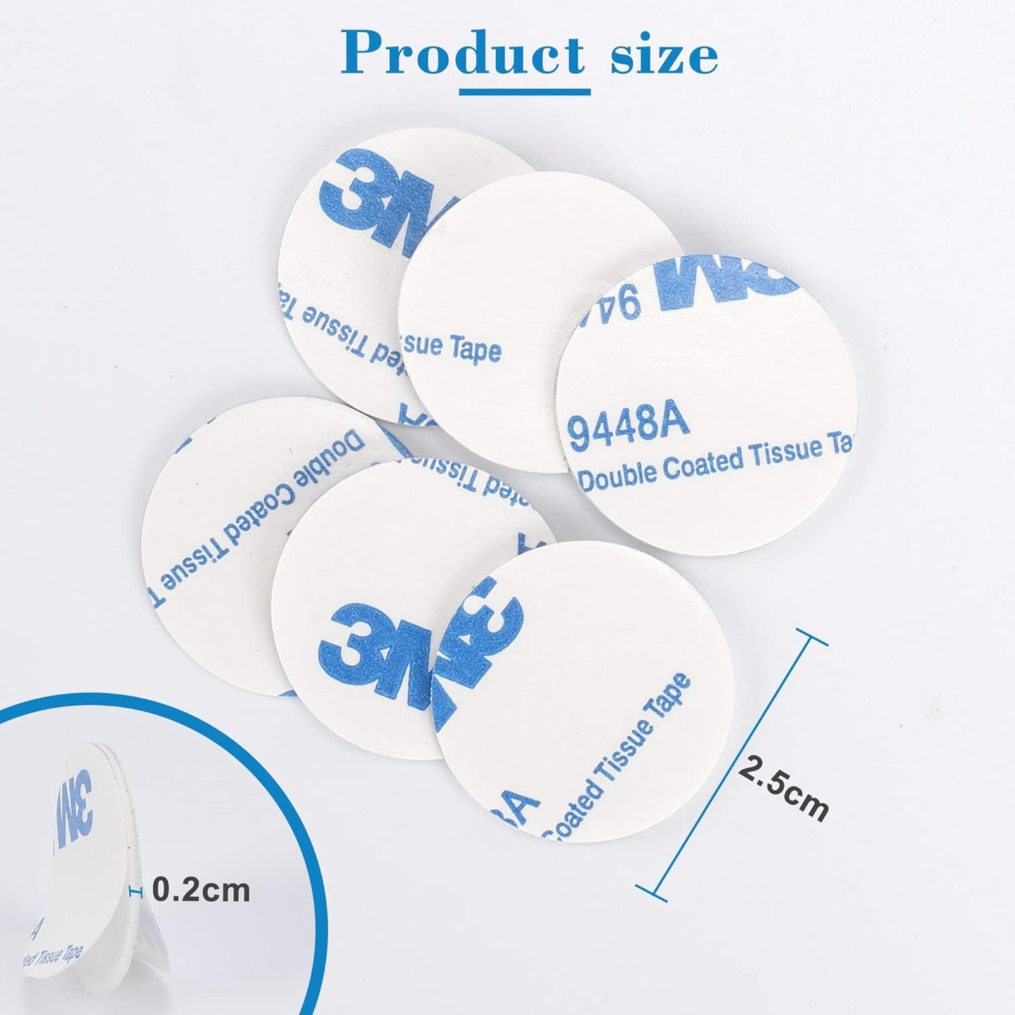 25pcs 3m Double Sided Foam Tape Round Strong Pad 25 x 25x 2mm