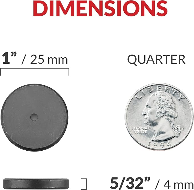 20 Pack - 25mm x 4mm Ceramic Magnets – For COINFINITY Stackers