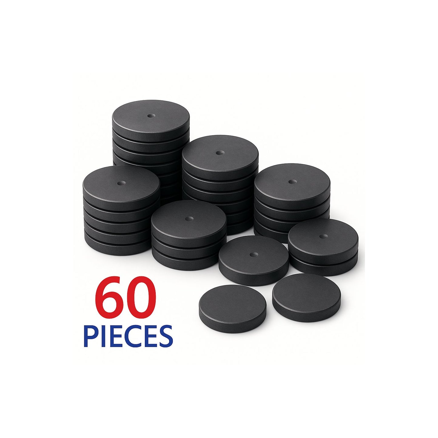 60 Pack - 25mm x 4mm Ceramic Magnets – For COINFINITY Stackers