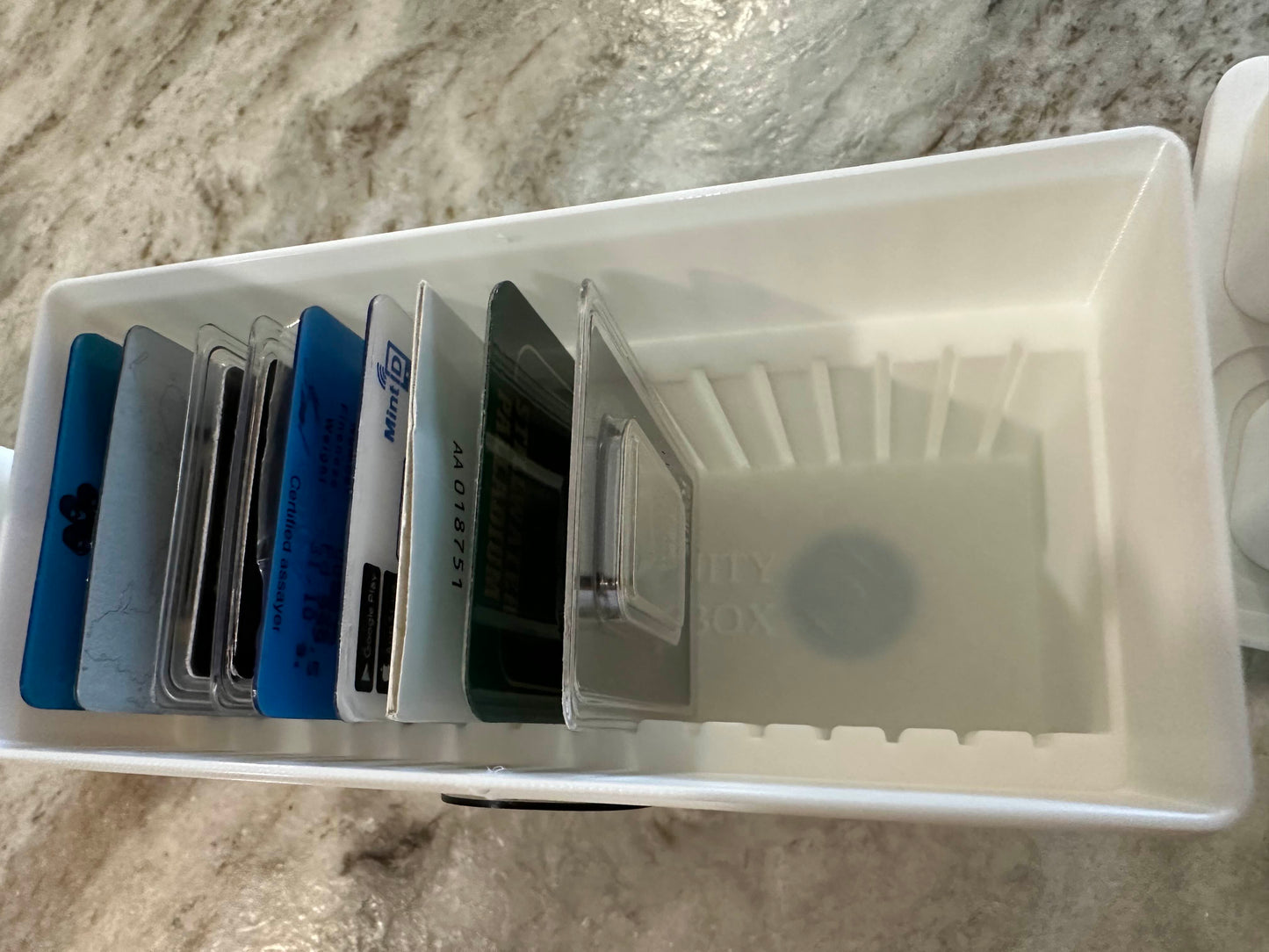 COINFINITY 2x60 Assay Bin – Modular Bin for Gold & Silver Assay Cards (Tag Included)