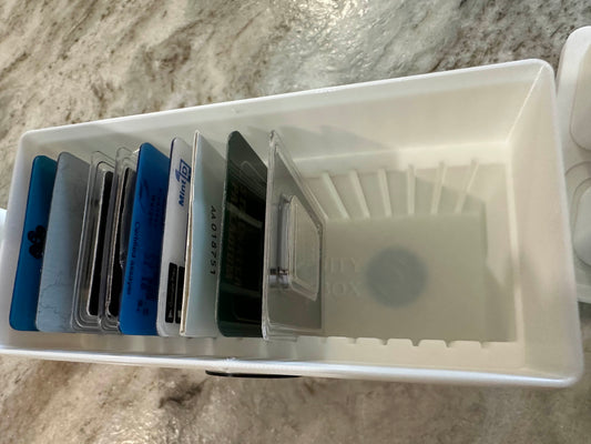COINFINITY 2x60 Assay Bin – Modular Bin for Gold & Silver Assay Cards (Tag Included)