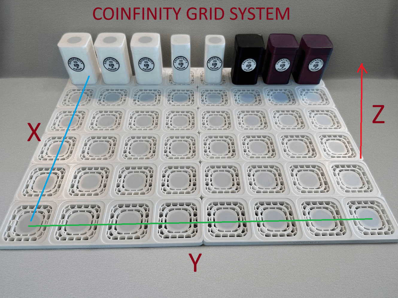 COINFINITY - 1x4 Honeycomb styled magnetic base