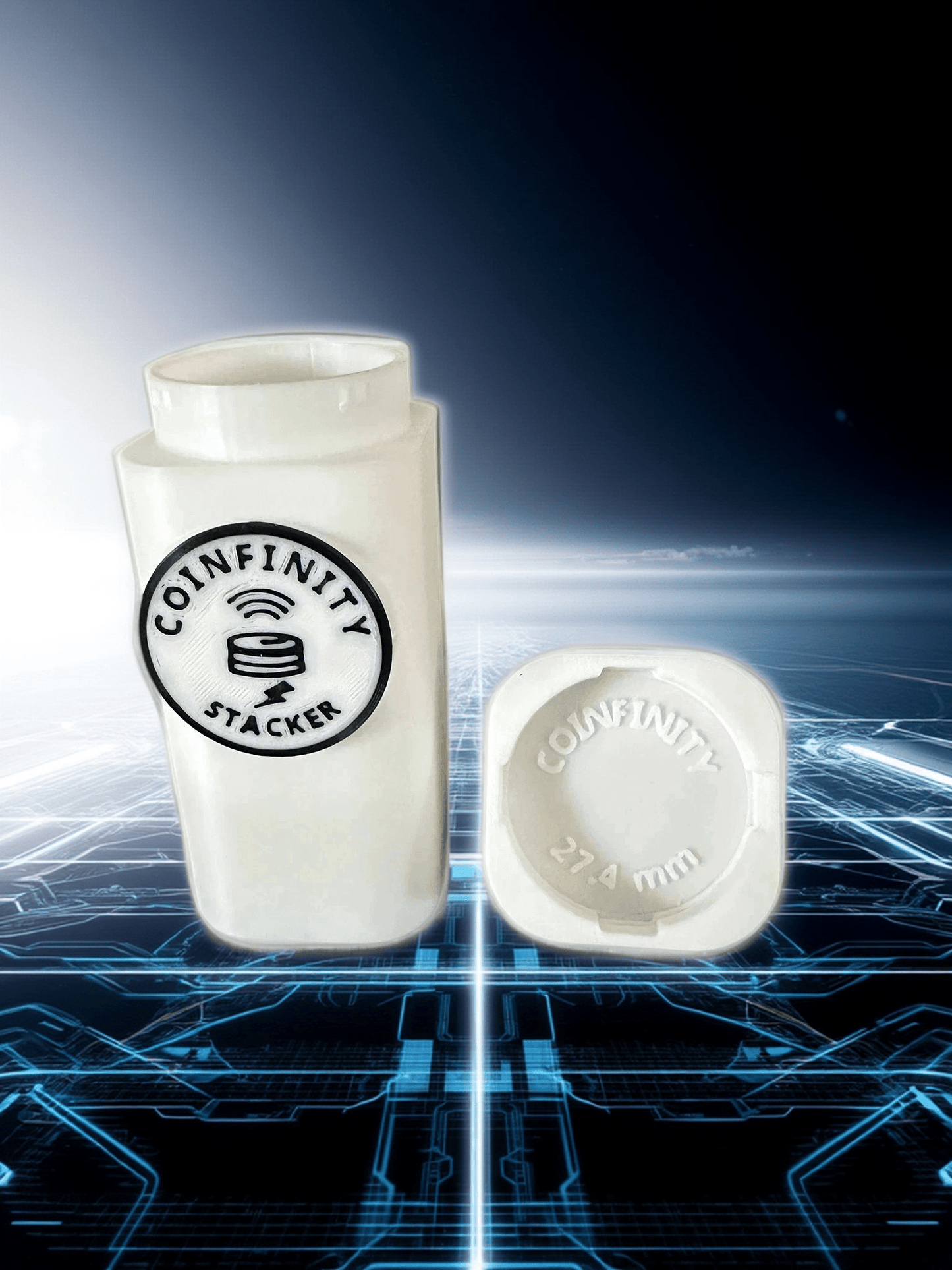 COINFINITY 27.4mm Coin Stacker – NFC-Enabled Smart Storage - 2 Pack