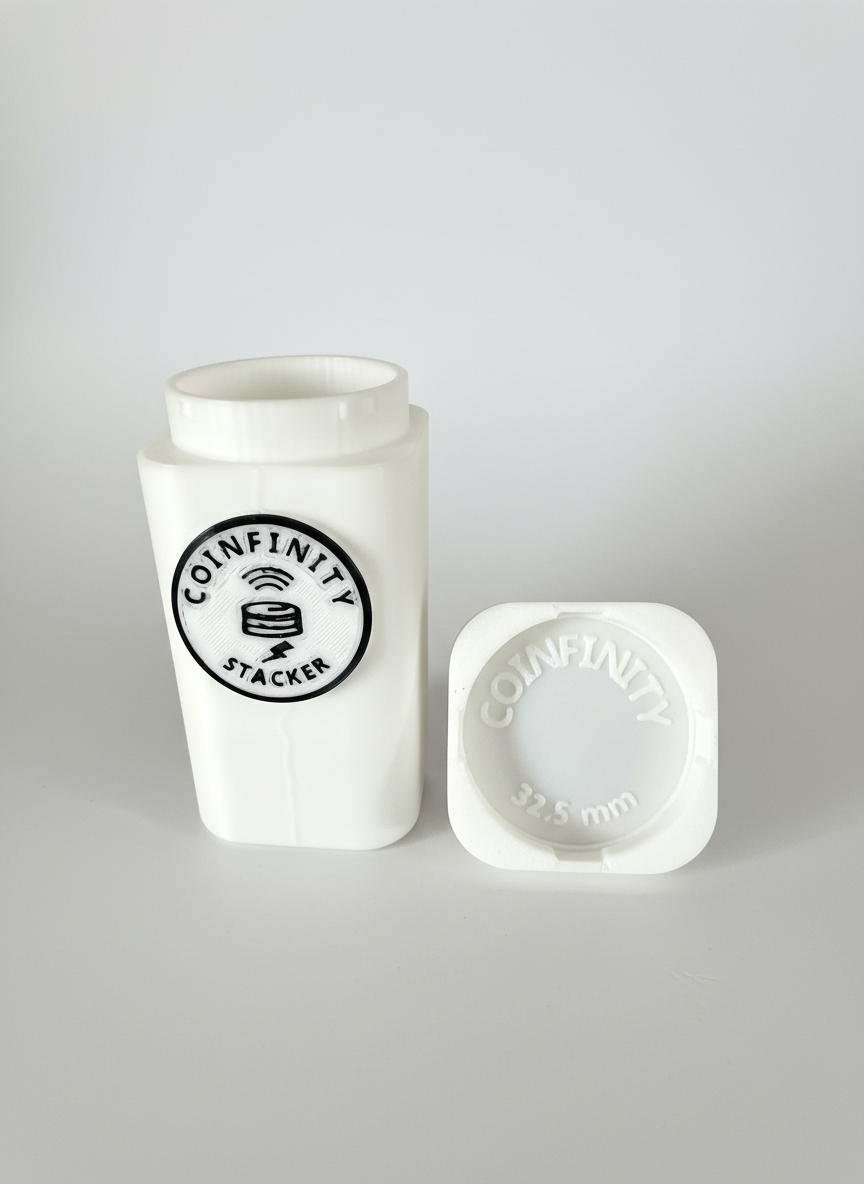 COINFINITY 32.5 mm Coin Stacker – NFC-Enabled Smart Storage - 2 Pack