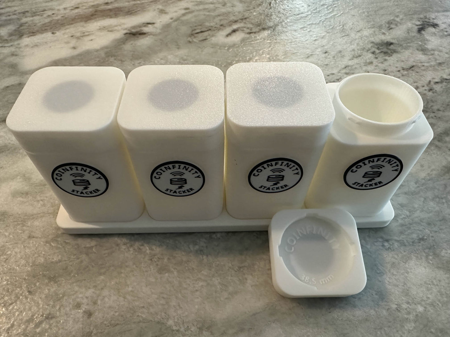 COINFINITY 38.5 mm Coin Stacker – NFC-Enabled Smart Storage - 2 Pack