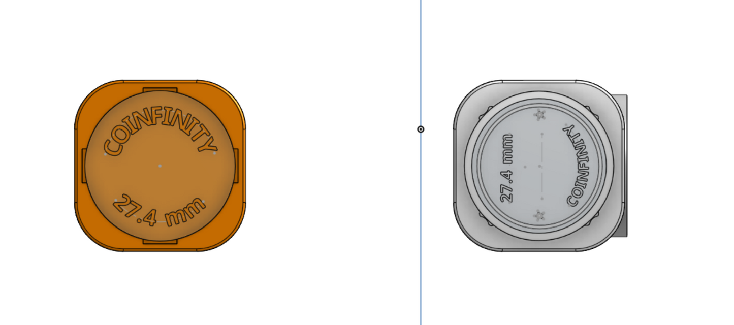 COINFINITY 27.4mm Coin Stacker – NFC-Enabled Smart Storage - 2 Pack