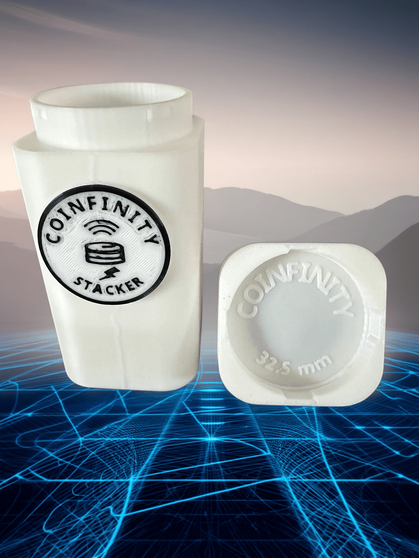 COINFINITY 32.5 mm Coin Stacker – NFC-Enabled Smart Storage - 2 Pack