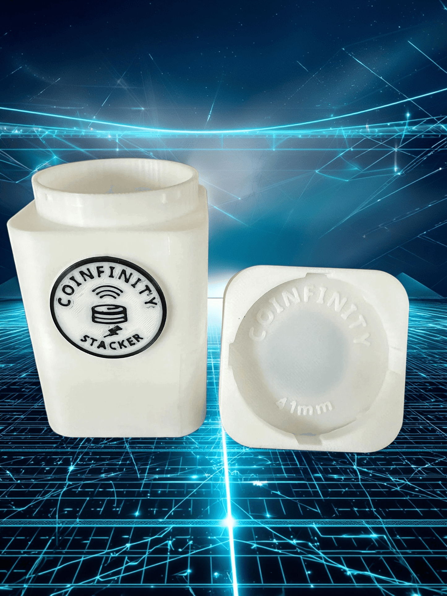 COINFINITY 41 mm Coin Stacker – NFC-Enabled Smart Storage - 2 Pack