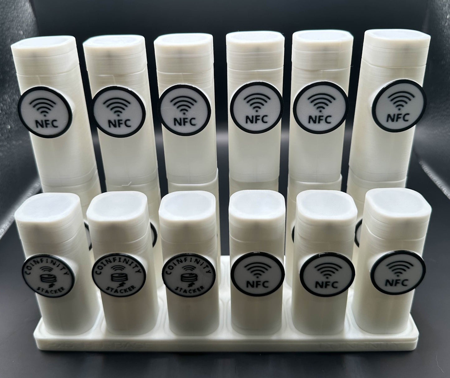 10 Pack - BLANK - NFC Badges – Customizable Trackers for Stackers & General Storage (Tag Included)